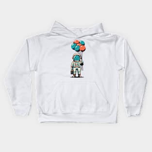 Astranout with balloons Kids Hoodie